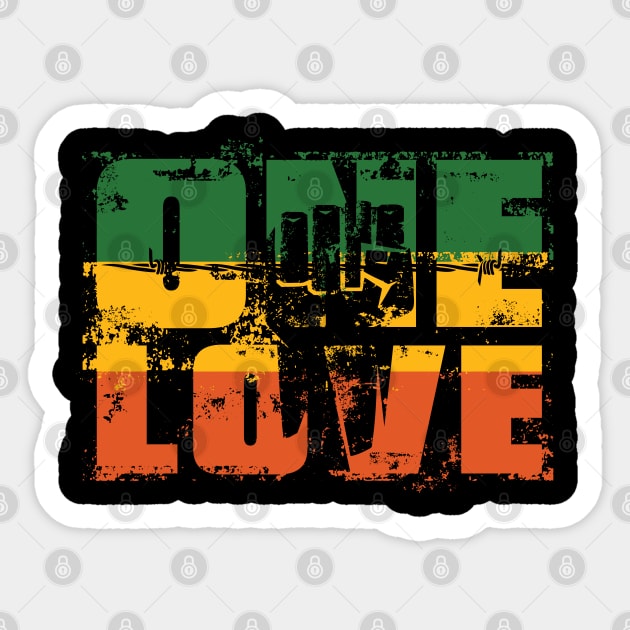 One Love Sticker by One Love Designs